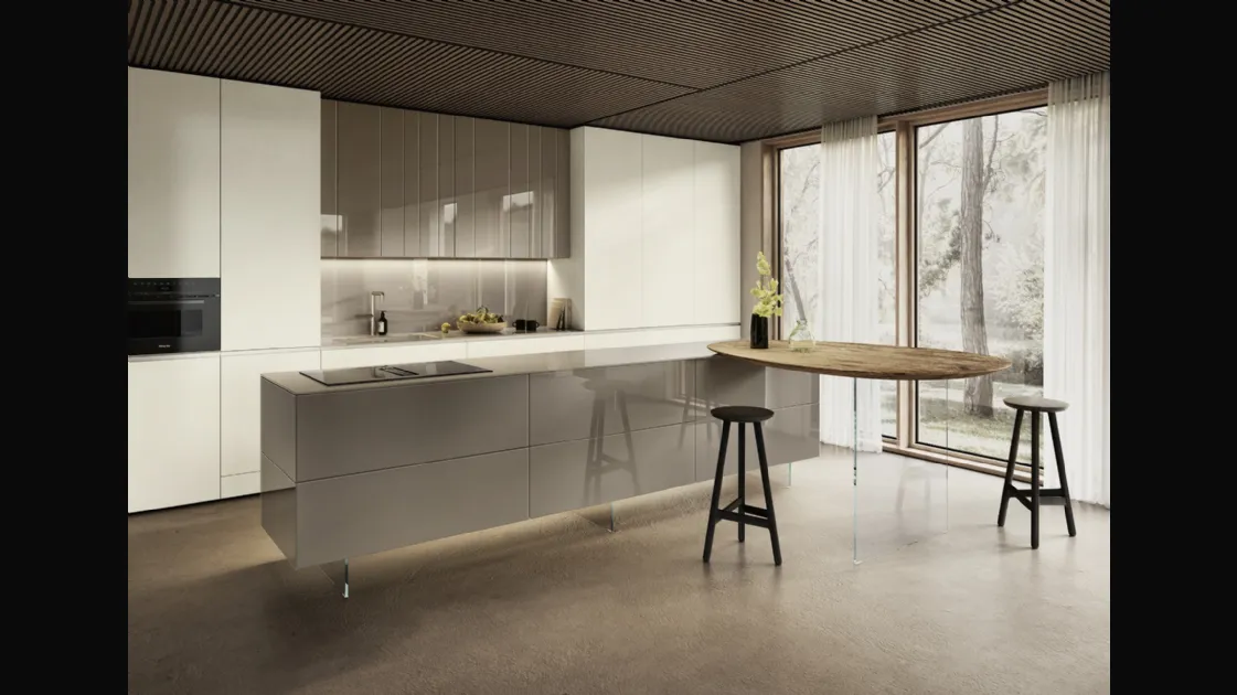 Cucina Design con isola NOW Project 2832 di Lago