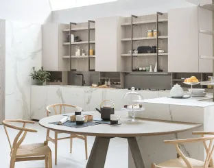 Cucina Design con penisola Segni 03 in gres e laccato opaco di Zampieri Cucine