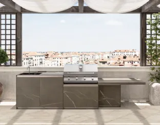 Cucina Design con isola in gres Venezia 2|1 di Zampieri Cucine