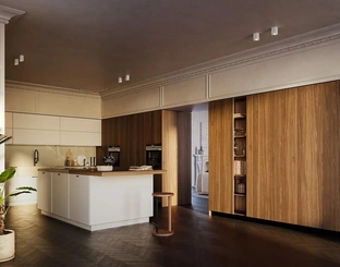 Cucina Moderna con isola All-Around D23 02 di Doimo Cucine