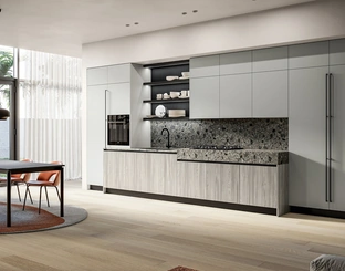 Cucina Moderna lineare Cloe 03 in laminato e laccato di Arredo3
