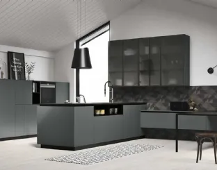 Cucina Moderna lineare in laccato opaco con top in granito D20 001 di Doimo Cucine