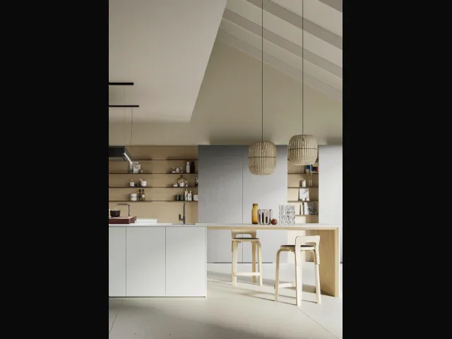 Cucina Moderna con penisola D23 KS 002 di Doimo Cucine