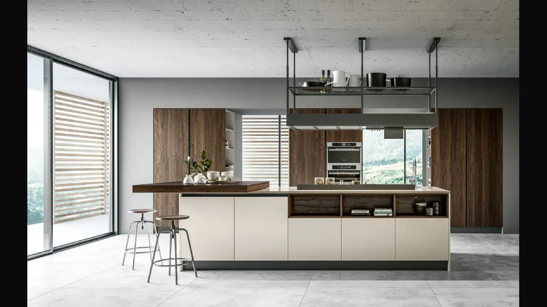 Cucina Moderna con isola Round 01 di Arredo3