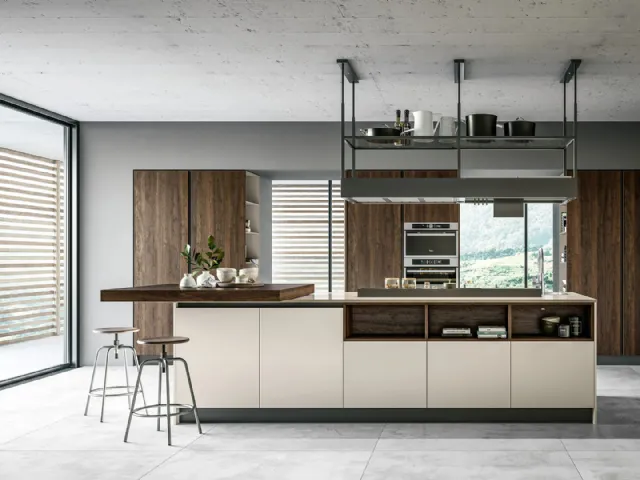 Cucina Moderna con isola Round 01 di Arredo3