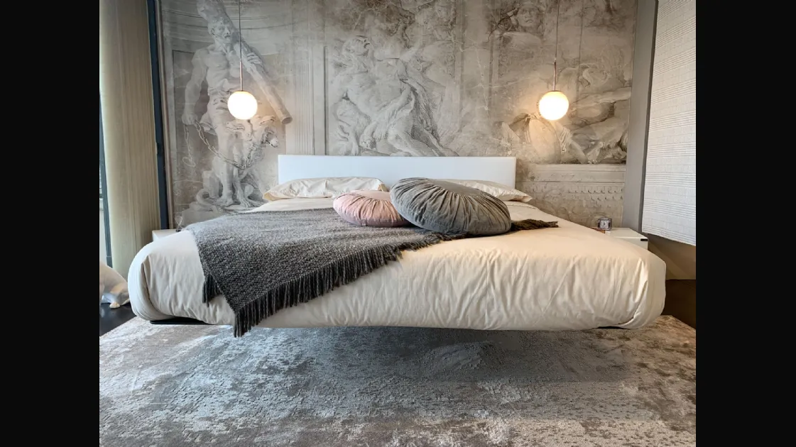 Letto Lago modello Fluttua con Testata Ecopelle