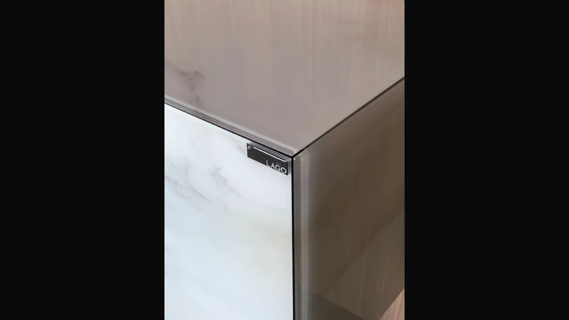 Parete Attrezzata Lago modello Materia e 36e8 Glass