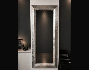 Specchiera Artigianale con cornice in legno Argento
