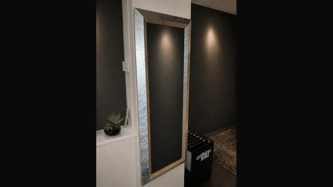 Specchiera Artigianale con cornice in legno Argento