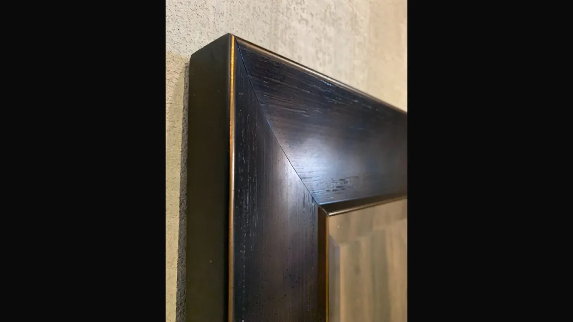Specchiera artigianale Cornice in legno effetto Bronzo
