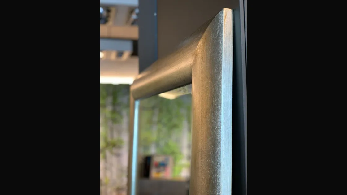 Specchiera artigianale Cornice in legno effetto metallizzato