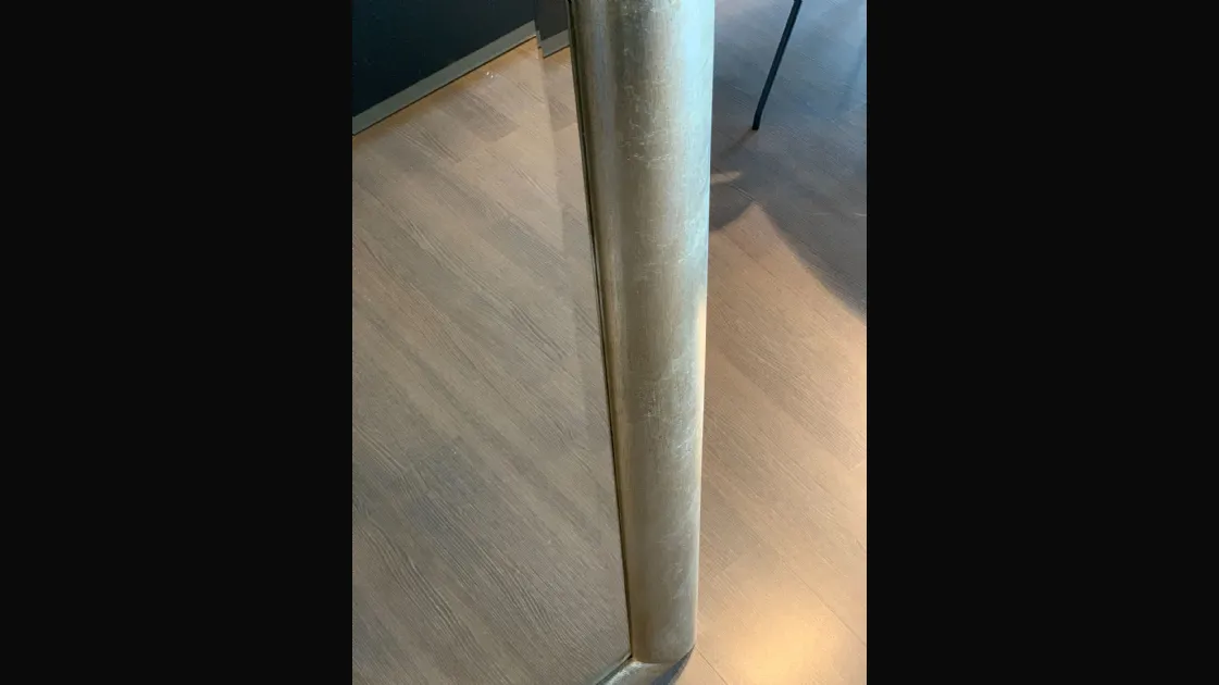 Specchiera artigianale Cornice in legno effetto metallizzato