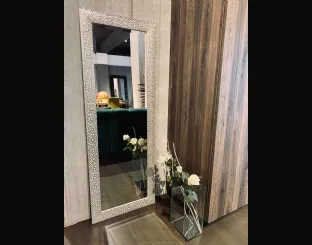 Specchio Cornice Bianca-Argento
