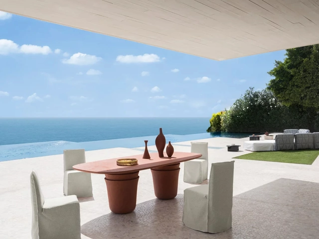 Tavolo in terracotta Kasane di Gervasoni