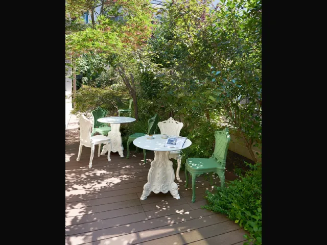 Tavolo da giardino in polietilene con top in HPL Lord of Love di Slide