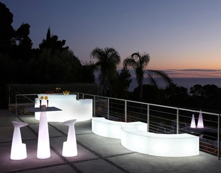 Pouf componibile luminoso Snake di Slide