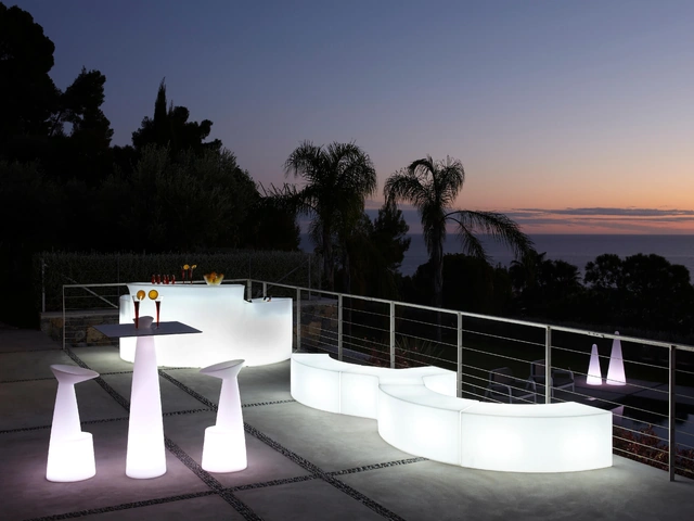 Pouf componibile luminoso Snake di Slide