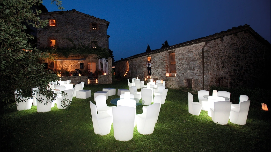 Sedia luminosa per esterno Zoe di Slide